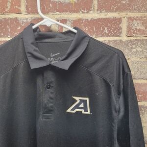 Nike Army Black Knights Polo Shirt Mens Large Black West Point Football Dri Fit